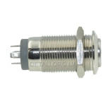 Кнопка антивандальная d14mm резьба 12mm h25mm 2 положения 4 контакта индикация
