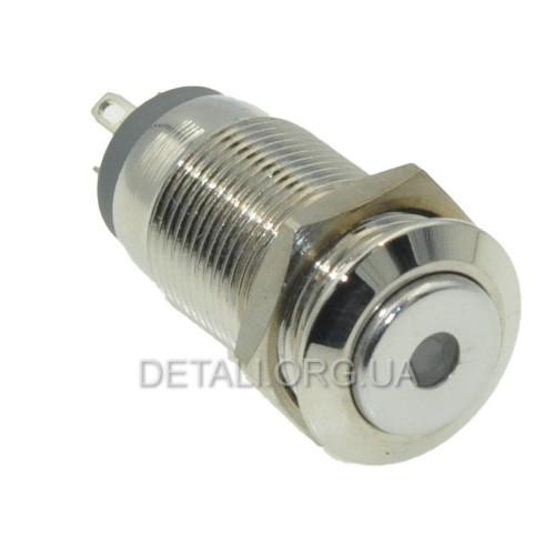 Кнопка антивандальная d14mm резьба 12mm h25mm 2 положения 4 контакта индикация