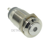 Кнопка антивандальная d14mm різьблення 12mm h25mm 2 положення 4 контакти індикація