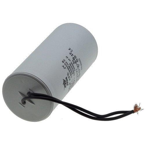 Конденсатор JYUL CBB-60 100мкф - 450 VAC дроти (60*123 мм)