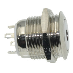 Кнопка антивандальная d18mm резьба 16mm h18mm 4 контакта индикация