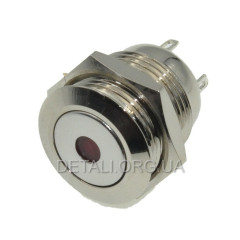 кнопка антивандальная d18mm різьблення 16mm h18mm 4 контакти індикація 2