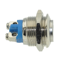 кнопка антивандальная d18mm різьблення 16mm h25mm 2 контакти під гвинт 2