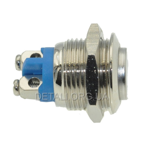 кнопка антивандальная d18mm різьблення 16mm h25mm 2 контакти під гвинт