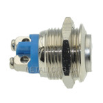 кнопка антивандальная d18mm різьблення 16mm h25mm 2 контакти під гвинт