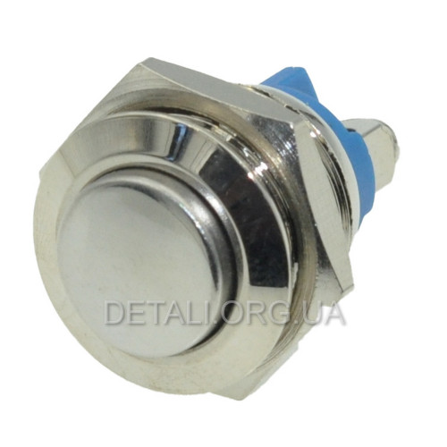 кнопка антивандальная d18mm різьблення 16mm h25mm 2 контакти під гвинт