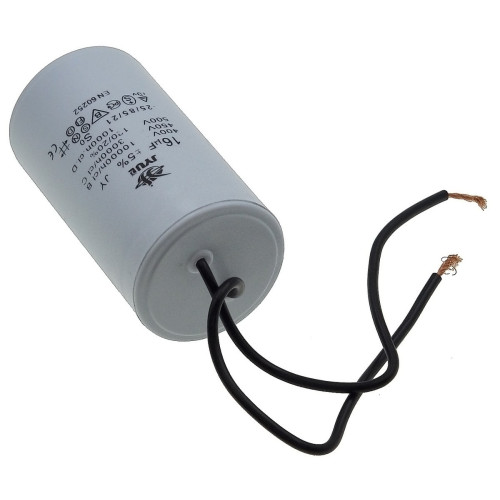 Конденсатор JYUL CBB-60 16мкф - 450 VAC провода (40*72 mm)