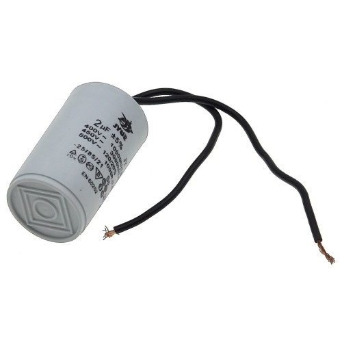 Конденсатор JYUL CBB-60 2мкф - 450 VAC провода (30*52 mm)