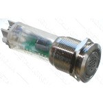 Зуммер антивандальный d22mm резьба 19mm h56mm 2 контакта под винт индикация