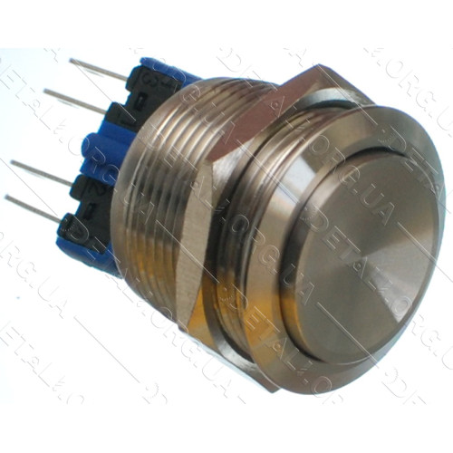 кнопка антивандальная d25mm різьблення 22mm h30mm 4 контакти