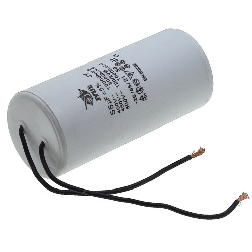 конденсатор JYUL CBB-60L 55мкф - 450 VAC болт + дроту(50*110 mm)
