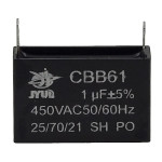 Конденсатор JYUL CBB-61 1мкф - 450 VAC прямоугольный 12х36х23
