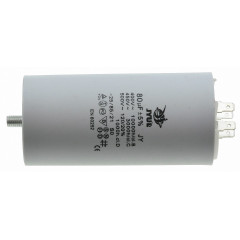 Конденсатор JYUL CBB-60M 80мкф - 450 VAC болт + клеми (60*120 мм)