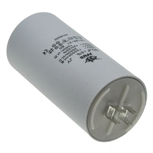 Конденсатор JYUL CBB-60M 80мкф - 450 VAC болт + клеммы (60*120 mm)