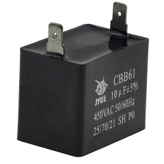 Конденсатор JYUL CBB-61 10мкф - 450 VAC прямокутний 27x48x40 2