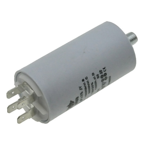 Конденсатор JYUL CBB-60M 7,5мкф - 450 VAC болт + клеммы (35*66 mm)
