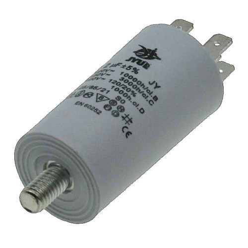 Конденсатор JYUL CBB-60M 2мкф - 450 VAC болт + клеммы (30*57 mm)