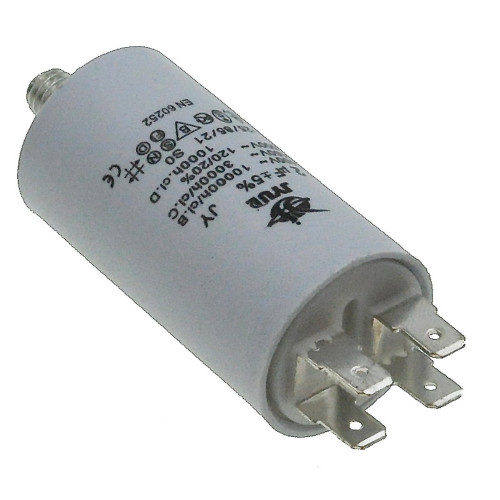 Конденсатор JYUL CBB-60M 2мкф - 450 VAC болт + клеммы (30*57 mm)