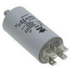 Конденсатор JYUL CBB-60M 2мкф - 450 VAC болт + клеми (30*57 мм)