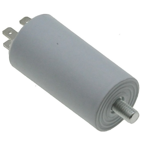 Конденсатор JYUL CBB-60M 12мкф - 450 VAC болт + клеми (35*66 мм)