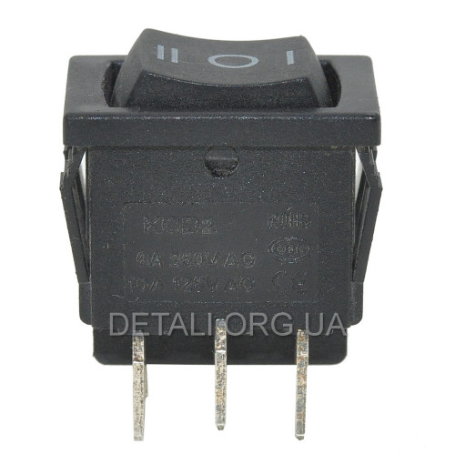 Тумблер 3 положення 6 контактів пружина 15*21 mm 6A