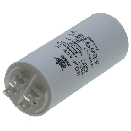 Конденсатор JYUL CBB-60M 30мкф - 450 VAC болт + клеми (40*96 мм)