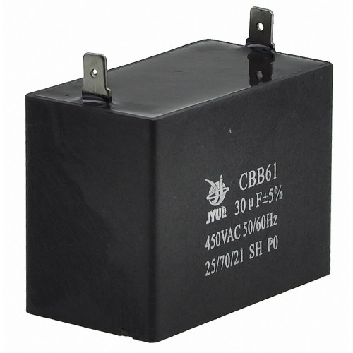 Конденсатор JYUL CBB-61 30мкф - 450 VAC прямоугольный 35х58х49