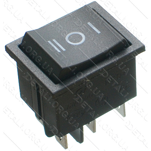 Тумблер 3 положения 6 контактов 25*32 mm 16A