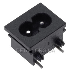 Разъем (штекер) сетевой 2 контакта под провод "восьмерка"