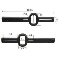 Шток лобзика Makita 4324 / 4329 оригінал 344613-0 2