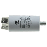 Конденсатор JYUL CBB-60M 4мкф - 450 VAC болт + клеми (30*57 мм)