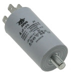 Конденсатор JYUL CBB-60M 4мкф - 450 VAC болт + клеми (30*57 мм)