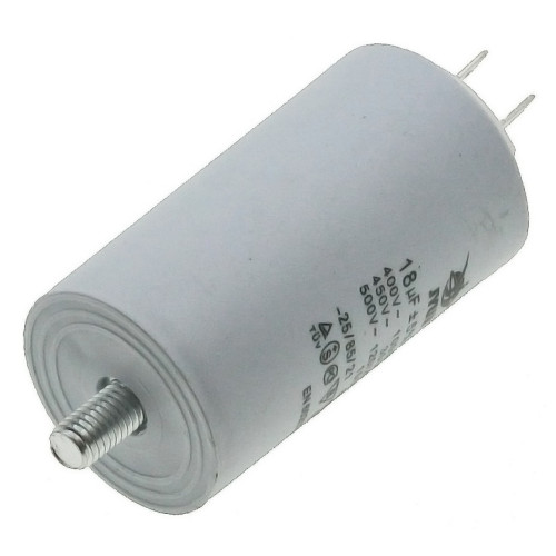Конденсатор JYUL CBB-60M 18мкф - 450 VAC болт + клеммы (40*71 mm)