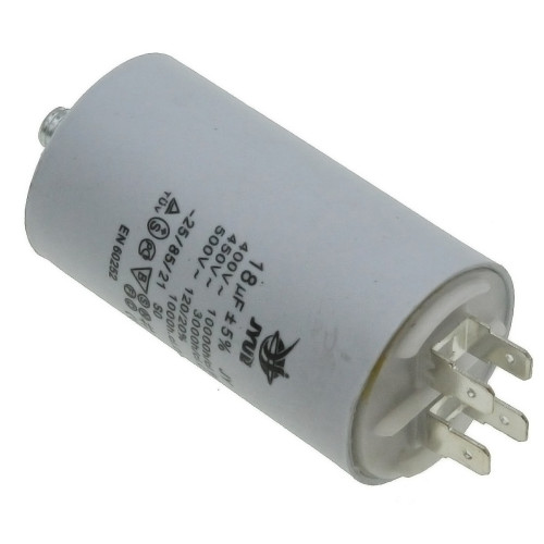 Конденсатор JYUL CBB-60M 18мкф - 450 VAC болт + клеммы (40*71 mm)