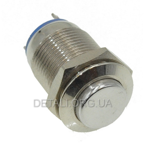 Кнопка антивандальная d14mm різьблення 12mm h20mm 2 контакти