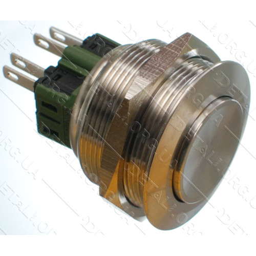 Кнопка антивандальная d32mm резьба 28mm h33mm 4 контакта