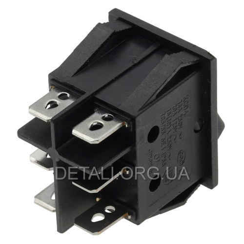 Тумблер 3 положения 6 контактов 25*32 mm 16A