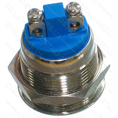 Кнопка антивандальная d22mm резьба 19mm h28mm 2 контакта под винт 2