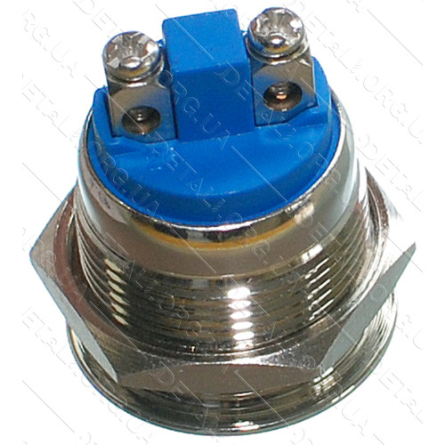 Кнопка антивандальная d22mm резьба 19mm h28mm 2 контакта под винт