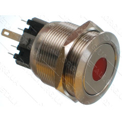 кнопка антивандальная d28mm різьблення 25mm h34mm 6 контактів індикація