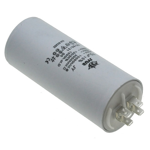 Конденсатор JYUL CBB-60M 70мкф - 450 VAC болт + клеми (50*117 мм)