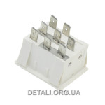 Тумблер тройной 8 контактов 33*40 мм 15A