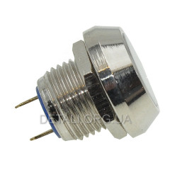 Кнопка антивандальная d17,5mm резьба 12mm h15mm 2 контакта 2