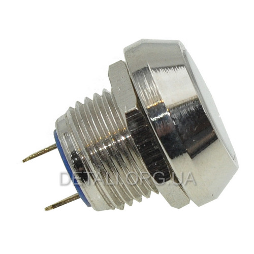 Кнопка антивандальная d17,5mm резьба 12mm h15mm 2 контакта
