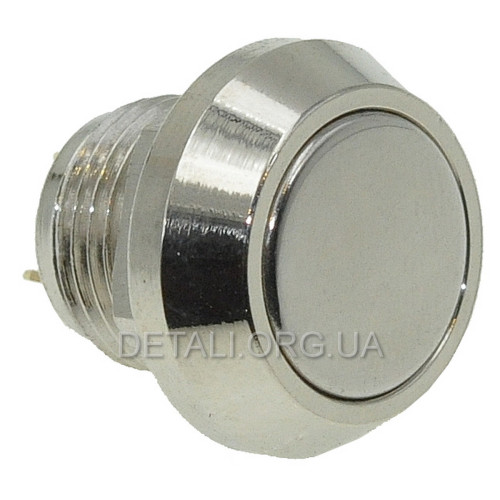 Кнопка антивандальная d17,5mm резьба 12mm h15mm 2 контакта