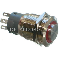Кнопка антивандальная d22mm резьба 19mm h33mm 5 контактов индикация