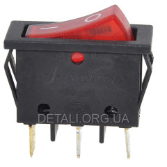 Тумблер с подсветкой 2 положения 3 контакта 14*33 mm h31mm 16A