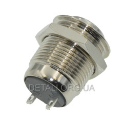 Кнопка антивандальная d18mm резьба 16mm h23mm 2 положения 2 контакта 2