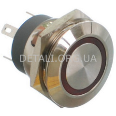 Кнопка антивандальная d22mm резьба 19mm h19mm 4 контакта индикация