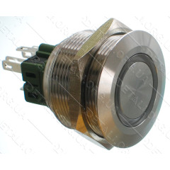 кнопка антивандальная d32mm різьблення 28mm h34mm 2 положення 6 контактів індикація